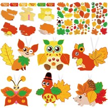 Fall Craft Kits For Kids Cute Animals Turkey Autumn Owl Crafts Diy Maple Leaves  - £16.44 GBP