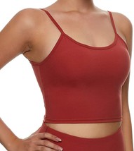 Sports Bra for Women Gym Cropped Yoga Tank Top Workout Running Cami (Red,Size:L) - £15.21 GBP