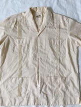 Maya Real Authentic shirt  Beige Pocket Beach  Men&#39;s Sz 44 XXL vintage  - $15.13