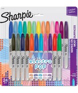 Electro Pop Permanent Markers, Fine Point, 24 Count, Assorted, Sharpie 1... - £29.83 GBP
