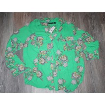 NY &amp; Company New Yory Women&#39;s Green Button up Shirt Long sleeves Size XL - £27.97 GBP