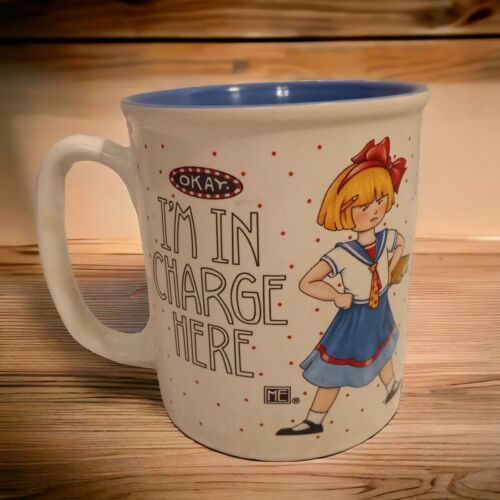 Primary image for Vtg Mary Englebright Coffee Mug I’m In Charge Here Sassy Girl Sailor Dress Blue