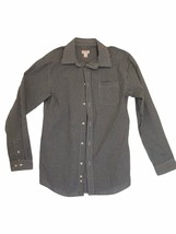 Cat &amp; Jack Kids Unisex Long Sleeve Button Up Shirt - Size XL (16) - Blac... - $8.14