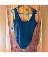 Catalina Black Scoop Neck Bodysuit 2x - $570.20 MXN