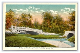Bridge and Culvert Forest Park St Louis Missouri UNP WB Postcard N19 - £1.52 GBP