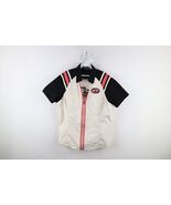 Vintage Harley Davidson Womens XL Spell Out Striped Full Zip Mechanic Shirt - $993.94 MXN