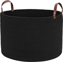 Black Large Basket for Blanket Storage Basket  - £31.98 GBP