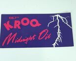 Vintage World Famous KROQ 106.7 FM Radio Station Sticker LA Midnight Oil - €15,85 EUR