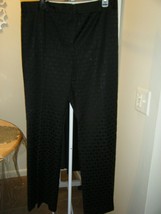 Tahari Black On Black Size 12 Pants With Belt Loops 3940 - £9.16 GBP