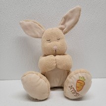 2004 Kids II Bright Inspirations Brown Tan Prayer Bunny Rabbit Nibbles Plush - $19.70