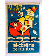 Henri Bouyer - Mid-Lent of Nantes - Poster on Linen - 1973 - $333.38