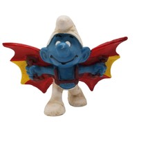 Smurfs 1978 Hang Glider Smurf Flying Wings Vintage Figure Peyo PVC Toy Figurine - £10.78 GBP