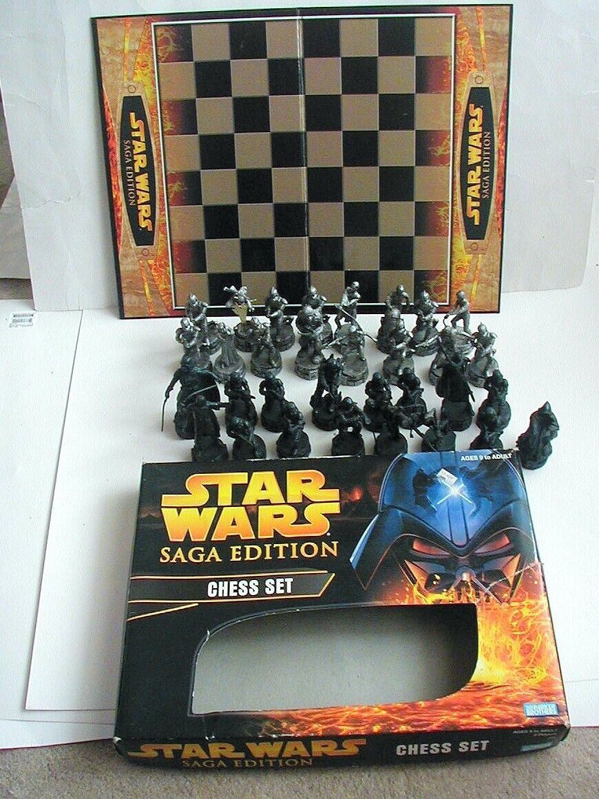 Parker Brothers 2004 Star Wars Saga Edition Chess Set #42453 Complete - £31.89 GBP
