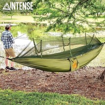 Intense Mosquito Net Covered Camping Hammock Travel Sleeping Bed Nylon S... - £31.10 GBP