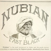 1895 Nubian Fast Black Dress Lining Victorian Clothing Advertisement 5 x 7 - $15.99