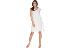 Linea by Louis Dell&#39;Olio Sleeveless Dress with Cascade Ivory Reg Size 14... - £10.24 GBP