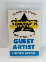 Stryper In God We Trust Backstage Pass Original 1989 Hard Rock Music World Tour - £19.17 GBP