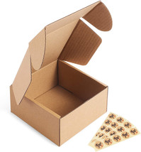4X4X2&quot; Corrugated Box Mailers 50 Pack Brown Cardboard Small Shipping Boxes - £36.76 GBP