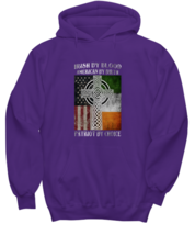 Irish Hoodie Irish By Blood Purple-H  - £28.91 GBP