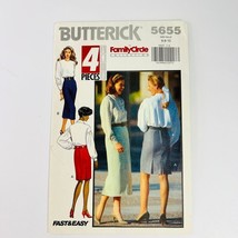 Vintage Butterick 4 Pieces Fast And Easy Skirt Pattern 5655 Sz 6 8 10 Un... - $12.99