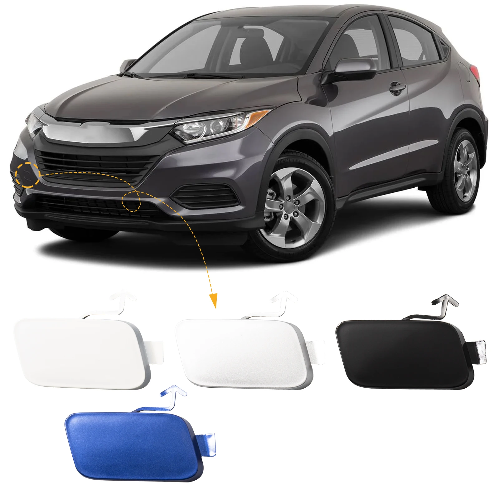 Front Bumper Tow Hook Cap Towing Eye Cover For Honda HR-V 2019-2021 - $15.75+