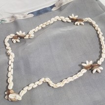 Cowrie Puka Shell necklace  Seashell bohemian necklace 18 inch - £10.03 GBP