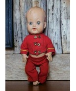 Vintage 1950s 10.5&quot; Soft Rubber Vinyl  Drink and Wet Squeaker Baby Doll ... - £38.92 GBP