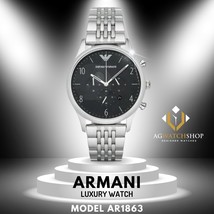 Emporio Armani Men&#39;s AR1863  chronograph Analog-quartz Sport Silver Watch - £106.98 GBP