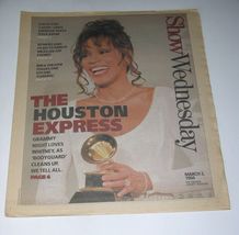 Whitney Houston Show Newspaper Supplement Vintage 1994 Cover Story Gramm... - $29.99