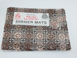 Vtg NOS 100% Wool Welsh Tapestry Dinner Mats Trefriw Woolen Mills - £54.84 GBP