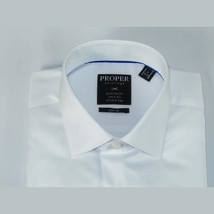 Men's Shirt Christopher Lena PROPER 100% Cotton Wrinkle Free p720ttsr white Slim image 2