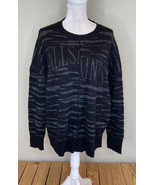 all Saints NWOT women’s Oversized pullover Zebra printed sweater size M ... - £62.28 GBP
