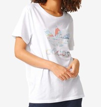 adidas Womens Boyfriend Trefoil Top Size XX-Small Color White - £36.74 GBP