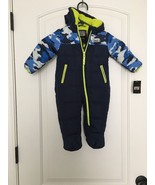 1 Pc Weatherproof Baby Boys Full Zip Puffer Snow Suit Coat Pram Size 3/6... - £46.84 GBP