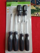 Pittsburgh 6 Piece Screwdriver Set #62583 Magnetic Tips NEW - £13.62 GBP