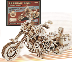 3D Wooden Motorcycle Puzzle-Wood Model Car Kits to Build for Adults-Brain Teaser - £48.88 GBP