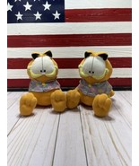 2 Garfield 8&quot; -Premium Image Group Sitting- Plush Stuffed Animals Jim Da... - £15.37 GBP