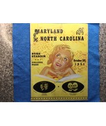 October 20 1951 NCAA Football Program Maryland Vs North Carolina NRMT - £51.78 GBP