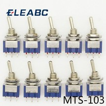 10Pcs ON-OFF-ON 3 Pin 3 Position Mini Latching Toggle Switch AC 125V/6A ... - £5.55 GBP