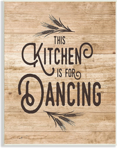 This Kitchen Is for Dancing Distressed Wood Typography Wall Plaque, 10 X 15, Des - £17.12 GBP