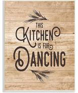 This Kitchen Is for Dancing Distressed Wood Typography Wall Plaque, 10 X... - £17.02 GBP