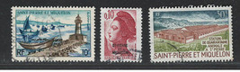 St. Pierre &amp; Miquelon Very Fine Used Stamps Set - £0.74 GBP