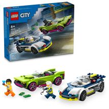 LEGO City Police Car and Muscle Car Chase, Emergency Vehicle Toy for Boy... - £16.44 GBP