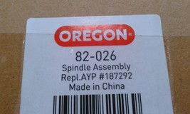 OREGON 82-026 SPINDLE ASSY, AYP 187292; 4 BOLT TALL, GREASABLE - $28.95