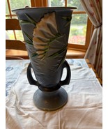 Vintage Original Roseville Pottery Blue Freesia Vase 125-10&quot; - $926.90 MXN