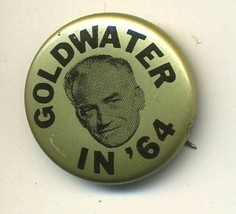 Vintage 1&quot; 1964 Barry Goldwater Political Button Pin - £7.04 GBP