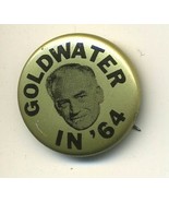 Vintage 1&quot; 1964 BARRY GOLDWATER Political Button Pin - $12.30 CAD