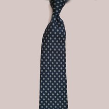 Nautica Men Dress Silk Tie Navy Blue with print 4&quot; wide 60&quot; long - £13.63 GBP
