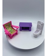 Fisher Price Little People Camping Chair &amp; Miniature Dollhouse Toilet &amp; ... - $5.69