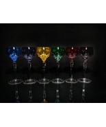 Faberge  Colored Crystal Glasses come in  presentation case Measure 8.5" Tall - $1,450.00